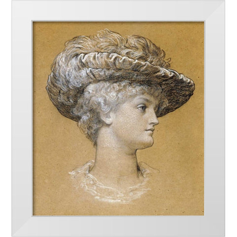 Portrait of Dorothy Dene White Modern Wood Framed Art Print by Leighton, Lord Frederick