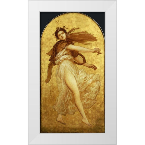 The Dance of The Cymbalists White Modern Wood Framed Art Print by Leighton, Lord Frederick