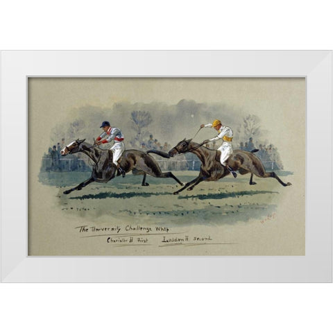 The University Challenge Whip, Feb 1909 White Modern Wood Framed Art Print by Longe, W.G.