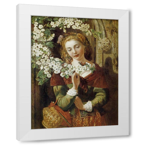 May White Modern Wood Framed Art Print by Maclise, Daniel