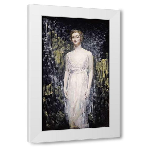 Portrait of a Lady White Modern Wood Framed Art Print by McEvoy, Ambrose