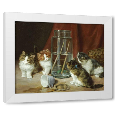 The Prisoners White Modern Wood Framed Art Print by Merlin, Daniel