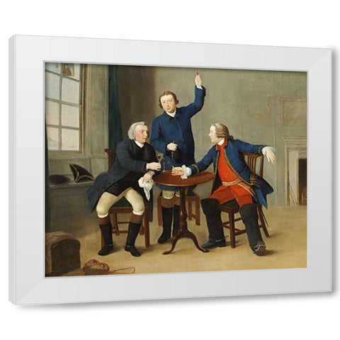 The Toast White Modern Wood Framed Art Print by Nasmyth, Alexander
