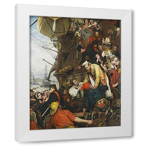 Home Again White Modern Wood Framed Art Print by ONeil, Henry Nelson