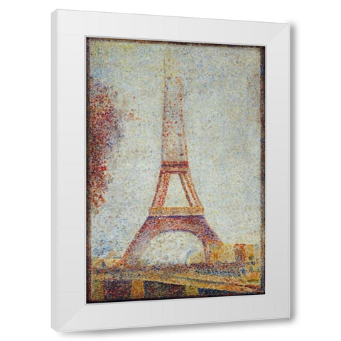 La Tour Eiffel White Modern Wood Framed Art Print by Palmie, Charles