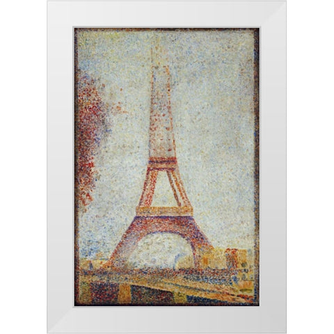La Tour Eiffel White Modern Wood Framed Art Print by Palmie, Charles