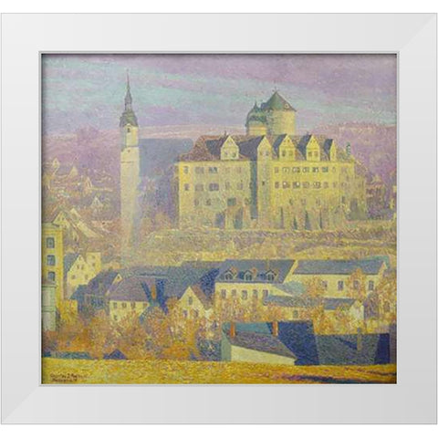 Zschopau White Modern Wood Framed Art Print by Palmie, Charles