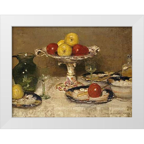 Still Life: Dessert White Modern Wood Framed Art Print by Paterson, James