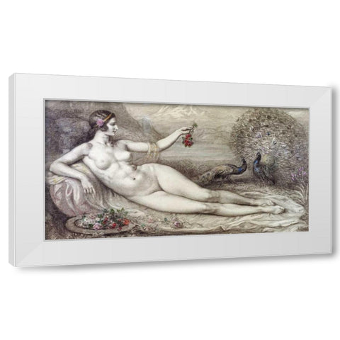 Juno White Modern Wood Framed Art Print by Point, Armand