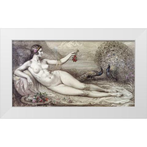 Juno White Modern Wood Framed Art Print by Point, Armand