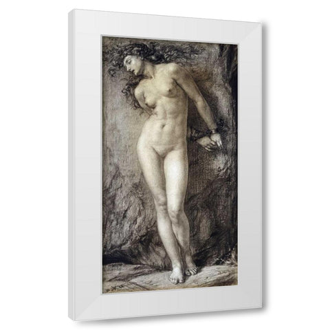 Andromeda White Modern Wood Framed Art Print by Poynter, Sir Edward John