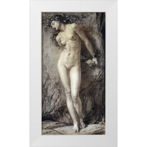 Andromeda White Modern Wood Framed Art Print by Poynter, Sir Edward John
