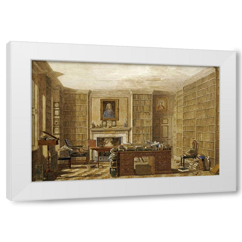 Study of a Lawyer White Modern Wood Framed Art Print by Pyne, George