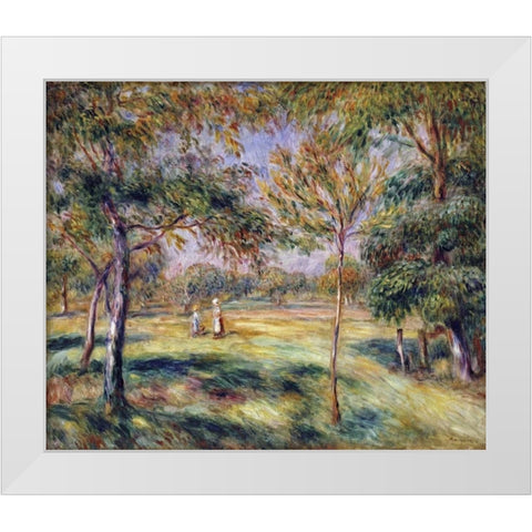 The Glade White Modern Wood Framed Art Print by Renoir, Pierre-Auguste