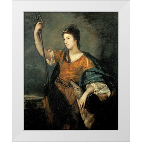 Portrait of Lady Anne Dawson White Modern Wood Framed Art Print by Reynolds, Sir Joshua