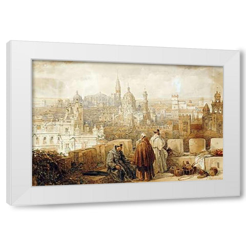 Xerex (Jerez) From The Ramparts White Modern Wood Framed Art Print by Roberts, David