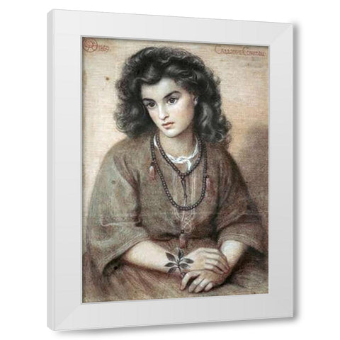 Calliope Coronio White Modern Wood Framed Art Print by Charles Rossetti, Dante Gabriel