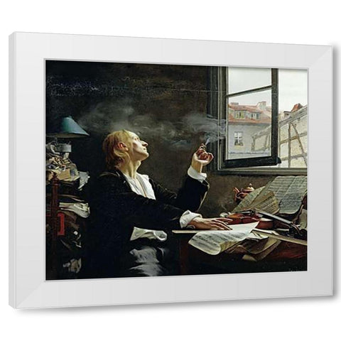 Weltverloren White Modern Wood Framed Art Print by Scheel, Ernst