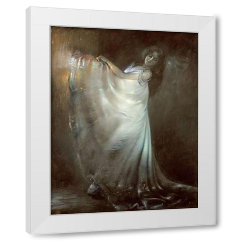 Die Tanzerin White Modern Wood Framed Art Print by Scherer, Jan Baptist