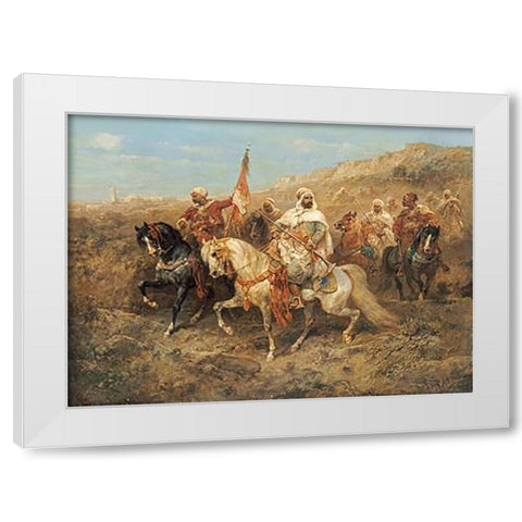 A Regal Procession White Modern Wood Framed Art Print by SMuseumeyer, Adolph