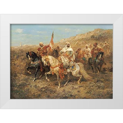A Regal Procession White Modern Wood Framed Art Print by SMuseumeyer, Adolph