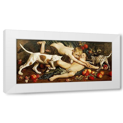 The Centre of Attention White Modern Wood Framed Art Print by Schwarzschild, Alfred
