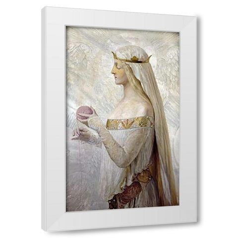 Fair Rosamund White Modern Wood Framed Art Print by Sidney, Herbert