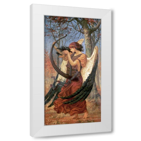 Titanias Awakening White Modern Wood Framed Art Print by Sims, Charles