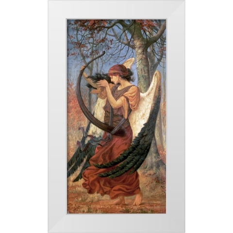 Titanias Awakening White Modern Wood Framed Art Print by Sims, Charles