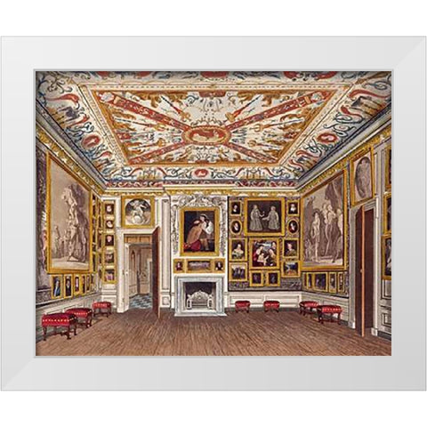 The Presence Chamber, Kensington Palace White Modern Wood Framed Art Print by Stephanoff, J.