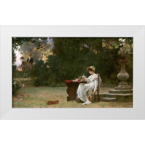 Love at First Sight White Modern Wood Framed Art Print by Stone, Marcus