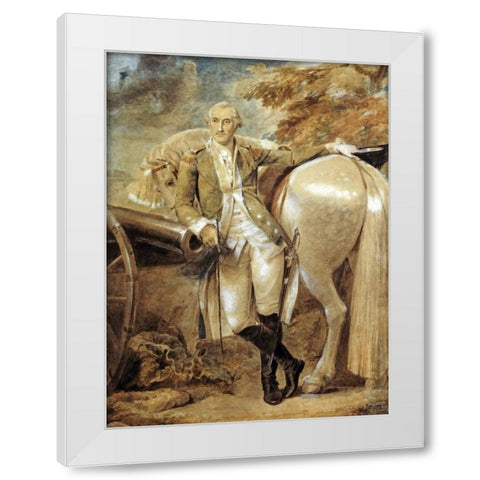 General Nathaniel Green White Modern Wood Framed Art Print by Stothard, Thomas