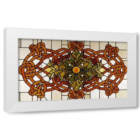 Skylight Panel For The Theatre of The Auditorium Building, Chicago, Illinois White Modern Wood Framed Art Print by Sullivan