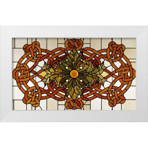 Skylight Panel For The Theatre of The Auditorium Building, Chicago, Illinois White Modern Wood Framed Art Print by Sullivan