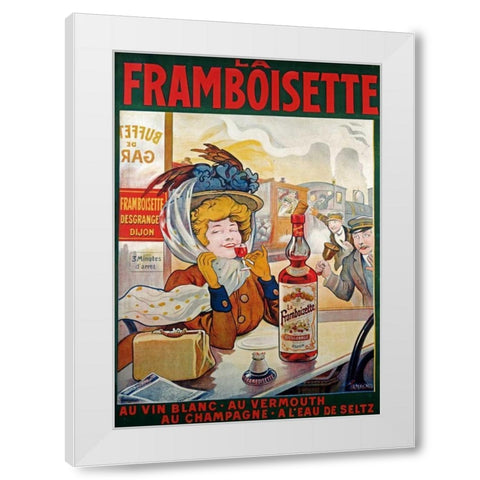 La Framboisette White Modern Wood Framed Art Print by Tamagno, Francisco