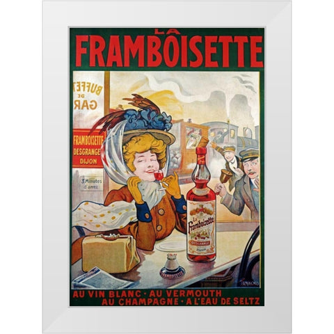 La Framboisette White Modern Wood Framed Art Print by Tamagno, Francisco