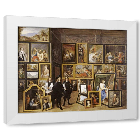 Archduke Leopold Wilhelm White Modern Wood Framed Art Print by Teniers, David