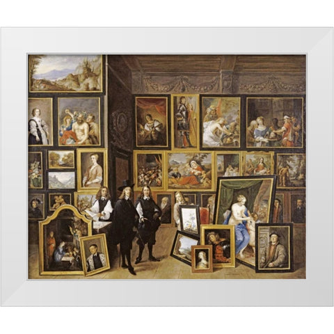 Archduke Leopold Wilhelm White Modern Wood Framed Art Print by Teniers, David