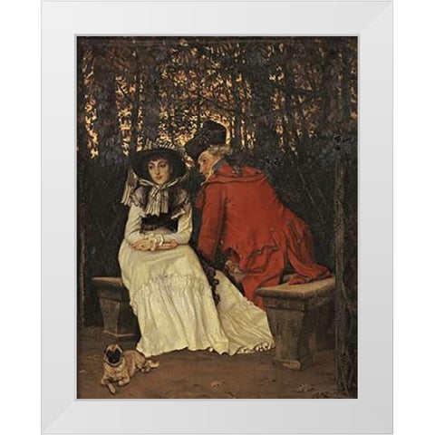 Unaccepted White Modern Wood Framed Art Print by Tissot, James Jacques