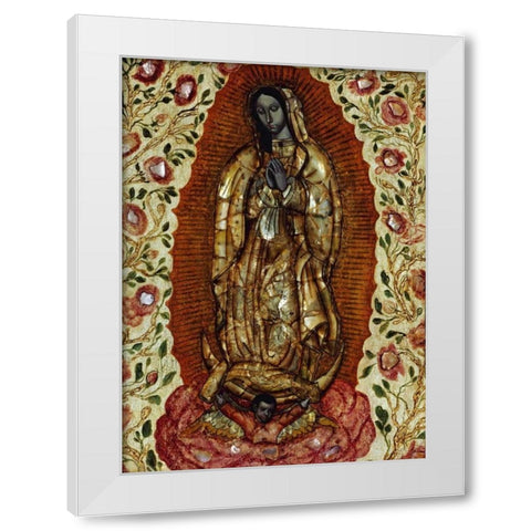 The Virgin of Guadeloupe White Modern Wood Framed Art Print by Unknown