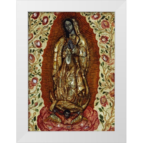 The Virgin of Guadeloupe White Modern Wood Framed Art Print by Unknown