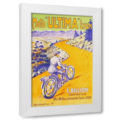 Moto Ultima Lyon White Modern Wood Framed Art Print by Unknown