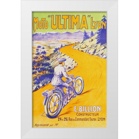 Moto Ultima Lyon White Modern Wood Framed Art Print by Unknown