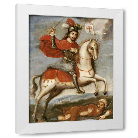 Santiago Matamoros White Modern Wood Framed Art Print by Unknown