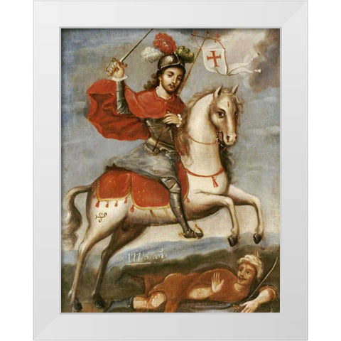 Santiago Matamoros White Modern Wood Framed Art Print by Unknown