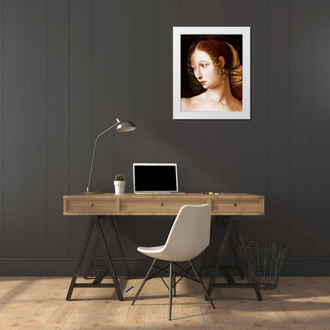 Lucretia: a Fragment White Modern Wood Framed Art Print by Van Hemessen, Jan Sanders
