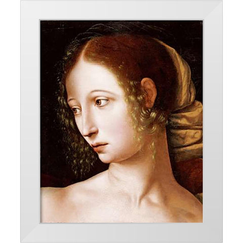 Lucretia: a Fragment White Modern Wood Framed Art Print by Van Hemessen, Jan Sanders