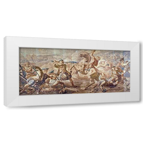 The Battle of Prestonpans White Modern Wood Framed Art Print by Verbeocken, H.