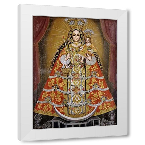 Nuestra Senora De La Concepcion White Modern Wood Framed Art Print by Vidal, Domingo