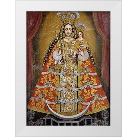 Nuestra Senora De La Concepcion White Modern Wood Framed Art Print by Vidal, Domingo